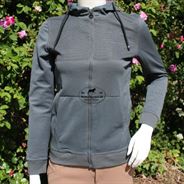Cavalleria Toscana 3D Print Hooded Zip Sweatshirt - Dark Grey